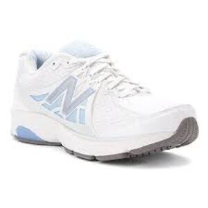 New Balance Women's Athletic Shoes in White and Light Blue